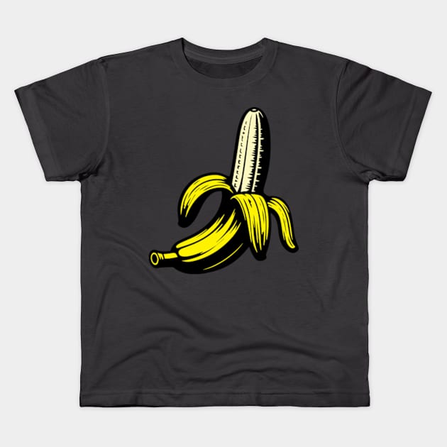 Flirty Banana Kids T-Shirt by ArtFactoryAI